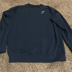 Gym shark navy crest sweatshirt
